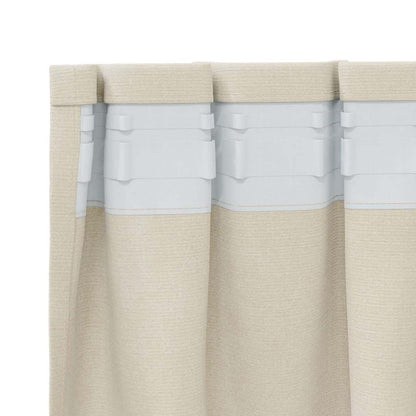Vorhänge mit Vorhängen 2 pcs Creme 140 x 175 cm Samt