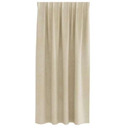 Vorhänge mit Vorhängen 2 pcs Creme 140 x 175 cm Samt