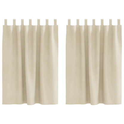 Vorhänge mit Vorhängen 2 pcs Creme 140 x 140 cm Samt