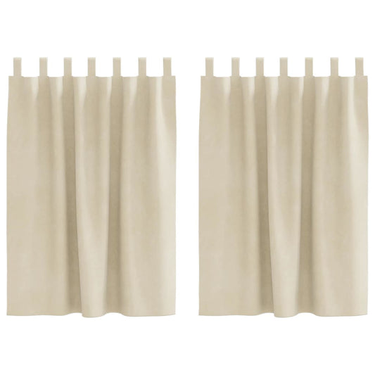 Vorhänge mit Vorhängen 2 pcs Creme 140 x 140 cm Samt