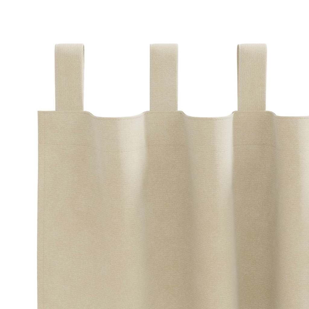 Vorhänge mit Vorhängen 2 pcs Creme 140 x 175 cm Samt