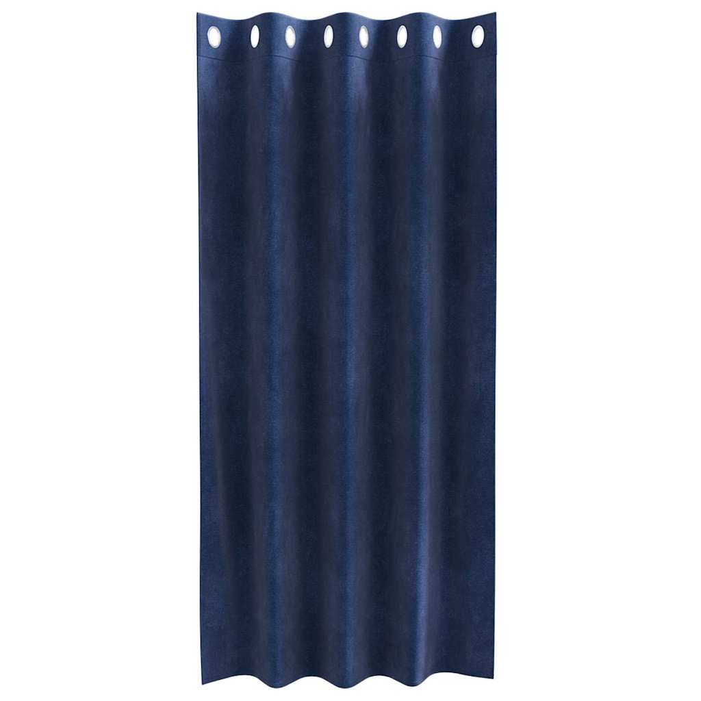 Vorhänge mit Vorhängen 2 pcs Dunkelblau 140 x 175 cm Samt