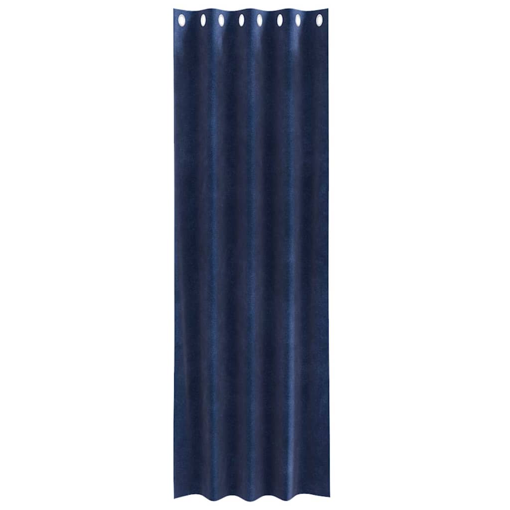 Vorhänge mit Vorhängen 2 pcs Dunkelblau 140 x 225 cm Samt