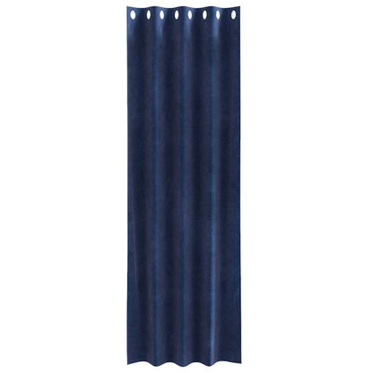 Vorhänge mit Vorhängen 2 pcs Dunkelblau 140 x 225 cm Samt