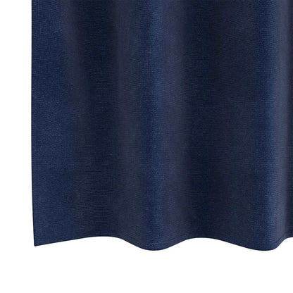 Vorhänge mit Vorhängen 2 pcs Dunkelblau 140 x 245 cm Samt