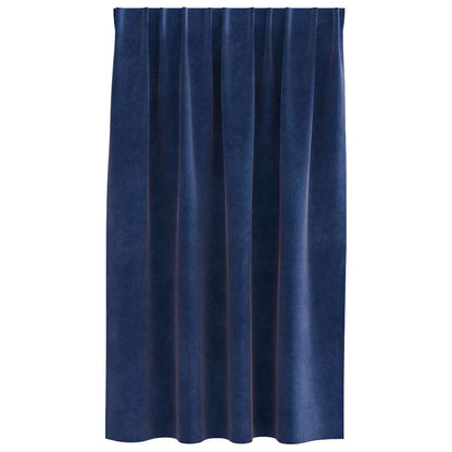 Vorhänge mit Vorhängen 2 pcs Dunkelblau 140 x 140 cm Samt