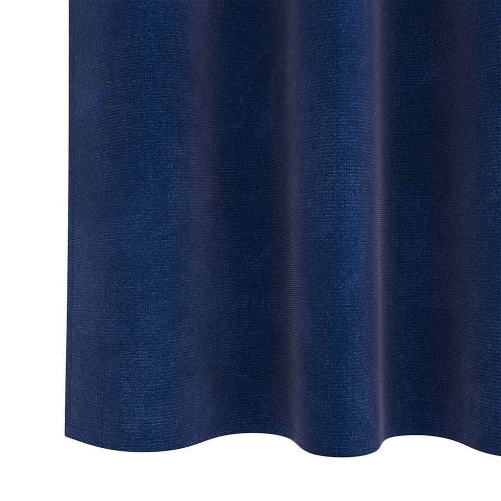 Vorhänge mit Vorhängen 2 pcs Dunkelblau 140 x 260 cm Samt
