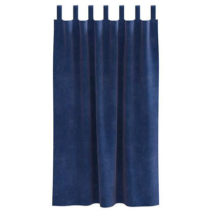 Vorhänge mit Vorhängen 2 pcs Dunkelblau 140 x 175 cm Samt
