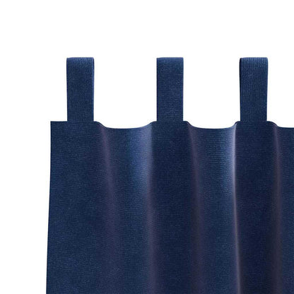 Vorhänge mit Vorhängen 2 pcs Dunkelblau 140 x 245 cm Samt