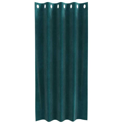 Vorhänge mit Vorhängen 2 pcs Dunkelgrün 140 x 175 cm Samt