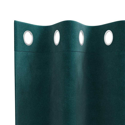 Vorhänge mit Vorhängen 2 pcs Dunkelgrün 140 x 225 cm Samt