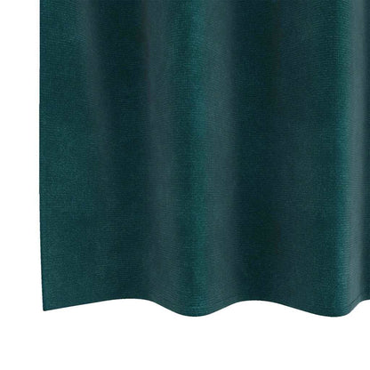 Vorhänge mit Vorhängen 2 pcs Dunkelgrün 140 x 225 cm Samt