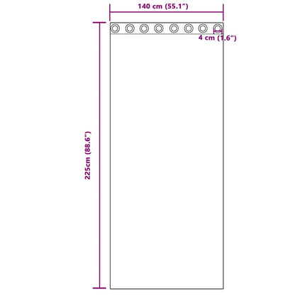Vorhänge mit Vorhängen 2 pcs Dunkelgrün 140 x 225 cm Samt