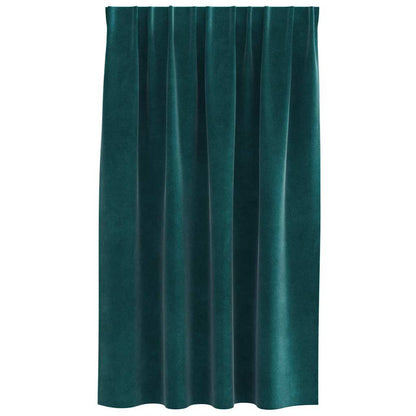 Vorhänge mit Vorhängen 2 pcs Dunkelgrün 140 x 140 cm Samt