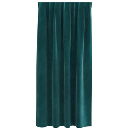 Vorhänge mit Vorhängen 2 pcs Dunkelgrün 140 x 175 cm Samt
