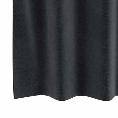 Vorhänge mit Vorhängen 2 pcs Dunkelgrau 140 x 140 cm Samt