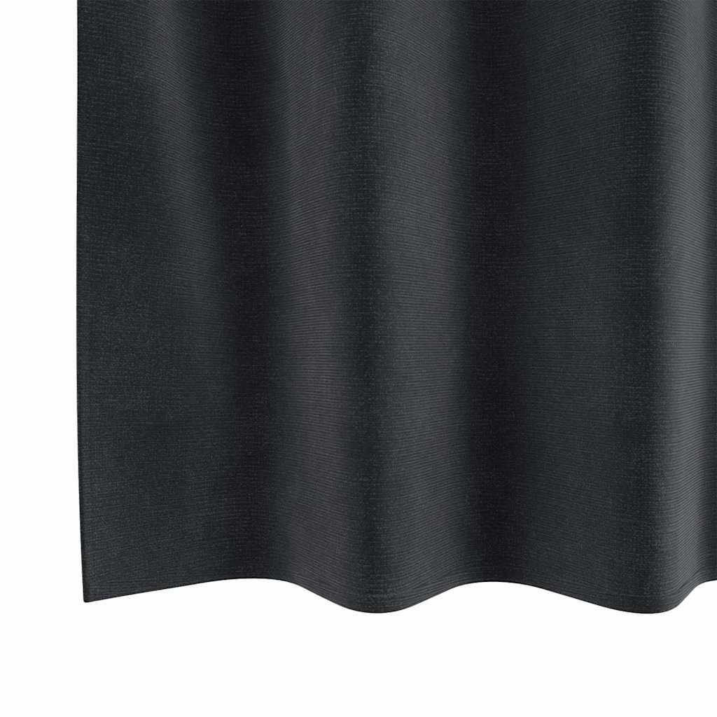 Vorhänge mit Vorhängen 2 pcs Dunkelgrau 140 x 260 cm Samt