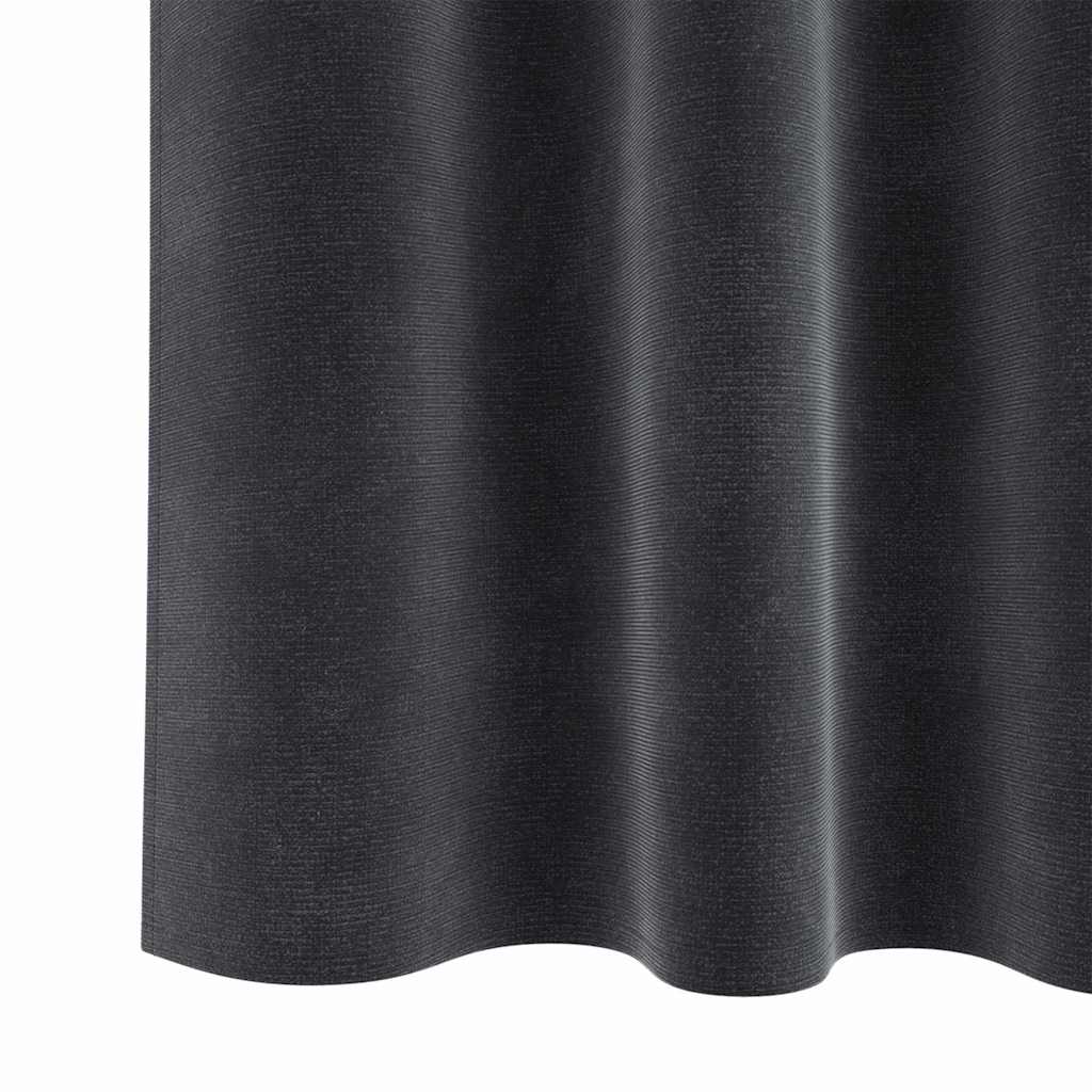 Vorhänge mit Vorhängen 2 pcs Dunkelgrau 140 x 225 cm Samt