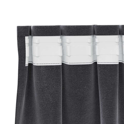 Vorhänge mit Vorhängen 2 pcs Dunkelgrau 140 x 245 cm Samt