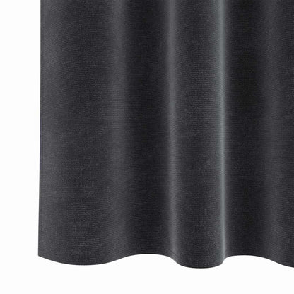 Vorhänge mit Vorhängen 2 pcs Dunkelgrau 140 x 245 cm Samt