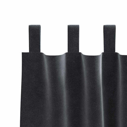 Vorhänge mit Vorhängen 2 pcs Dunkelgrau 140 x 140 cm Samt