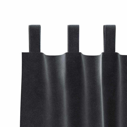 Vorhänge mit Vorhängen 2 pcs Dunkelgrau 140 x 260 cm Samt