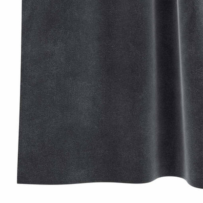Vorhänge mit Vorhängen 2 pcs Dunkelgrau 140 x 260 cm Samt