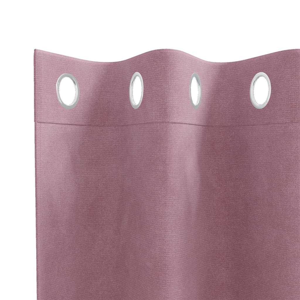 Vorhänge mit Vorhängen 2 pcs Dunkelrosa 140 x 140 cm Samt