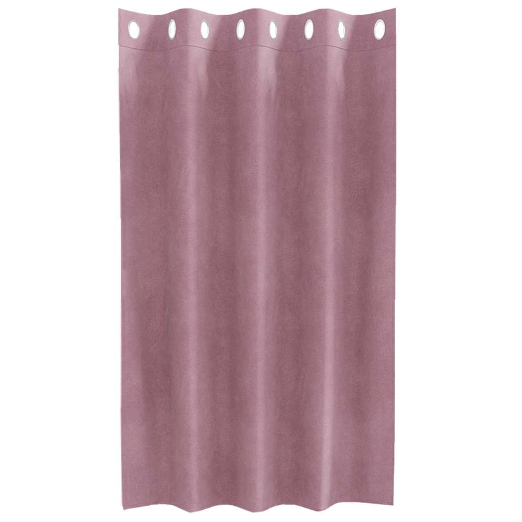 Vorhänge mit Vorhängen 2 pcs Dunkelrosa 140 x 140 cm Samt
