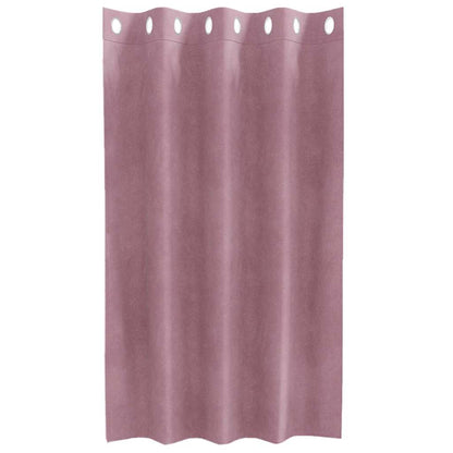 Vorhänge mit Vorhängen 2 pcs Dunkelrosa 140 x 140 cm Samt