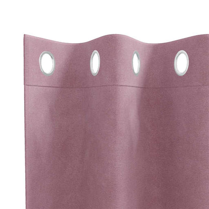 Vorhänge mit Vorhängen 2 pcs Dunkelrosa 140 x 175 cm Samt