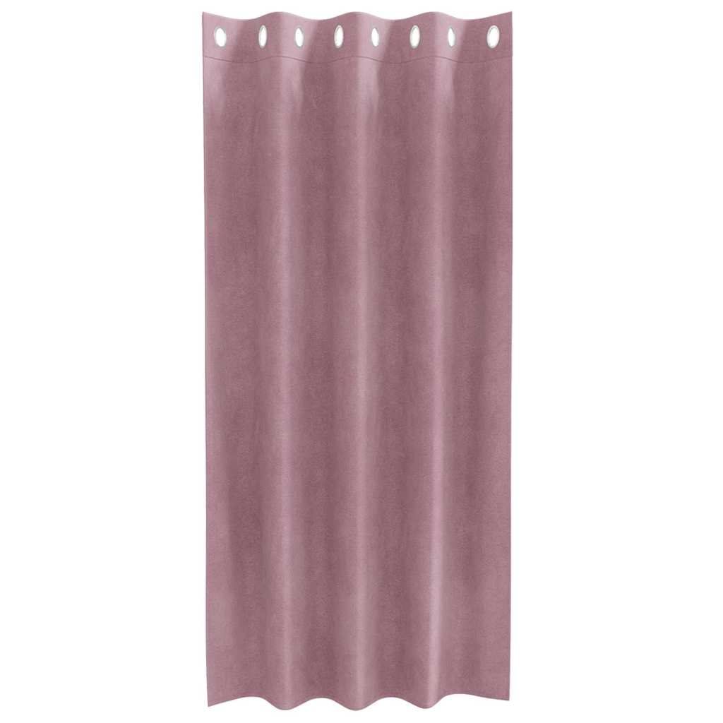Vorhänge mit Vorhängen 2 pcs Dunkelrosa 140 x 175 cm Samt