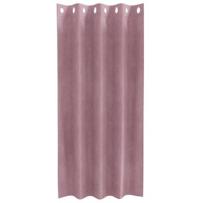 Vorhänge mit Vorhängen 2 pcs Dunkelrosa 140 x 175 cm Samt