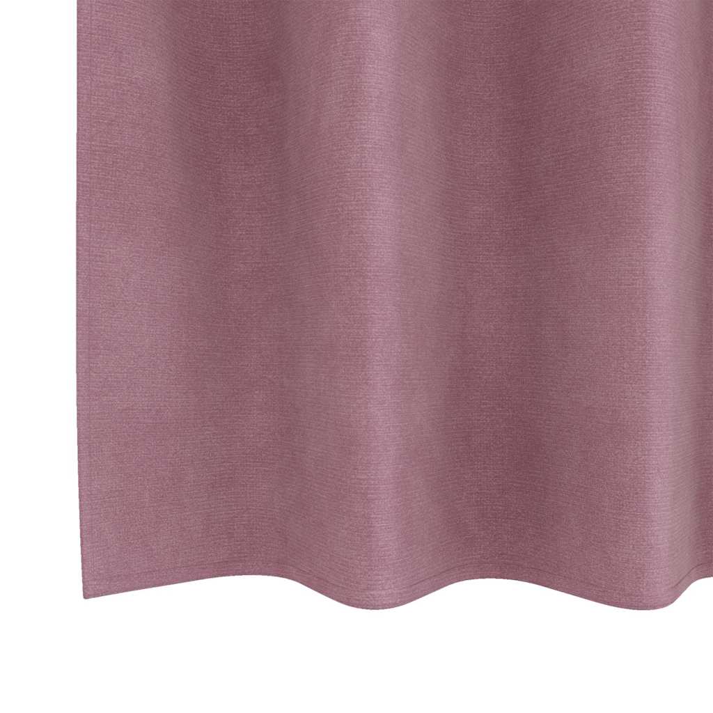 Vorhänge mit Vorhängen 2 pcs Dunkelrosa 140 x 260 cm Samt