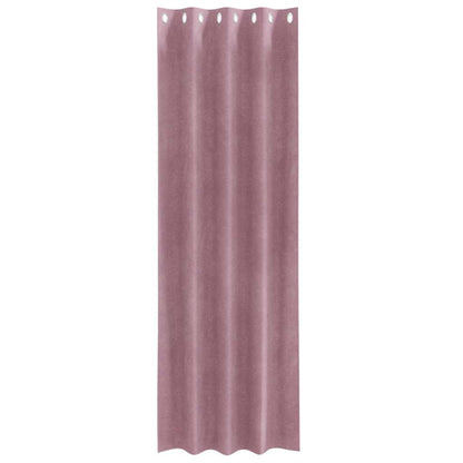 Vorhänge mit Vorhängen 2 pcs Dunkelrosa 140 x 260 cm Samt