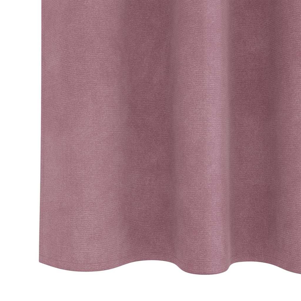 Vorhänge mit Vorhängen 2 pcs Dunkelrosa 140 x 175 cm Samt