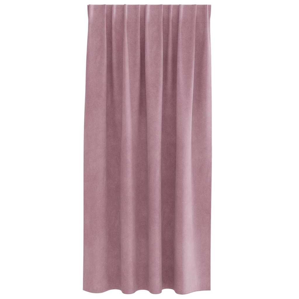 Vorhänge mit Vorhängen 2 pcs Dunkelrosa 140 x 175 cm Samt