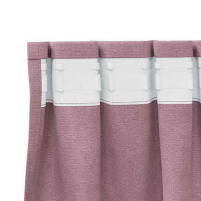 Vorhänge mit Vorhängen 2 pcs Dunkelrosa 140 x 225 cm Samt