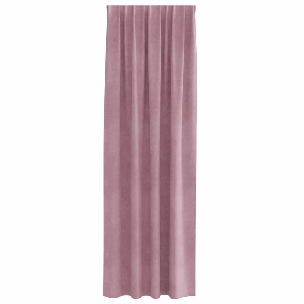 Vorhänge mit Vorhängen 2 pcs Dunkelrosa 140 x 225 cm Samt