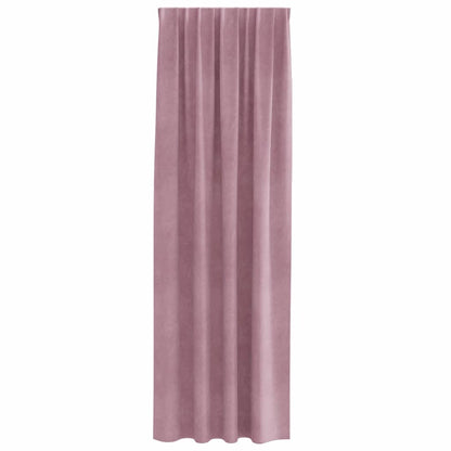 Vorhänge mit Vorhängen 2 pcs Dunkelrosa 140 x 225 cm Samt