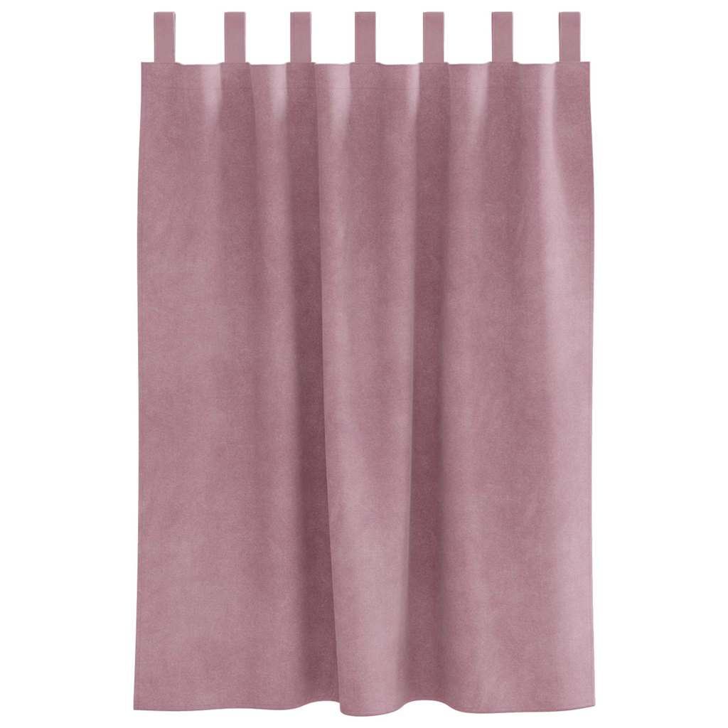 Vorhänge mit Vorhängen 2 pcs Dunkelrosa 140 x 140 cm Samt