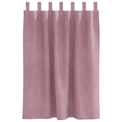 Vorhänge mit Vorhängen 2 pcs Dunkelrosa 140 x 140 cm Samt