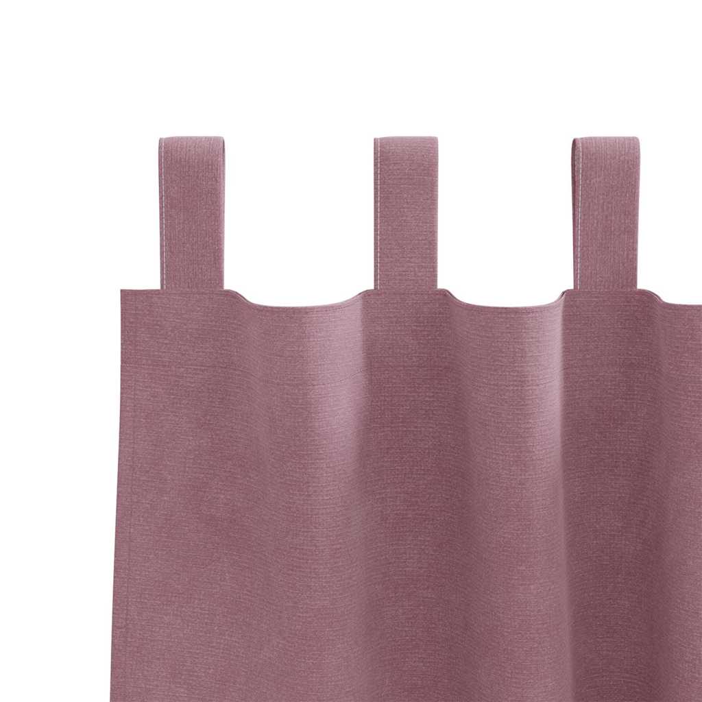 Vorhänge mit Vorhängen 2 pcs Dunkelrosa 140 x 260 cm Samt