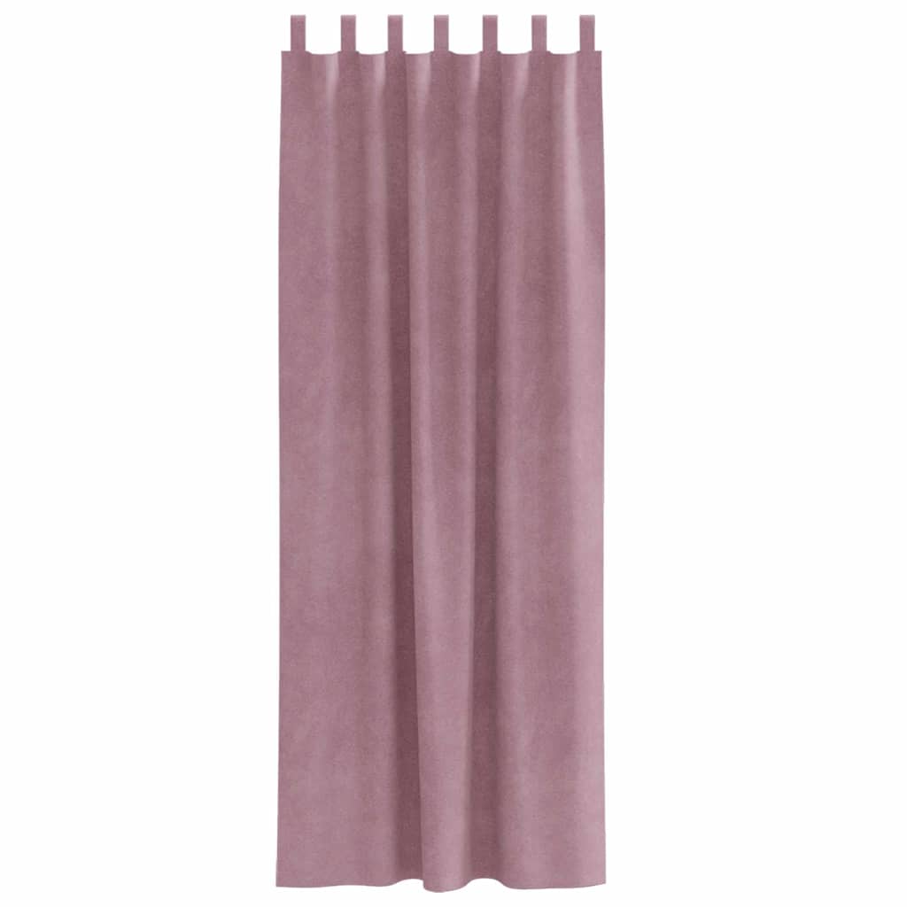 Vorhänge mit Vorhängen 2 pcs Dunkelrosa 140 x 260 cm Samt