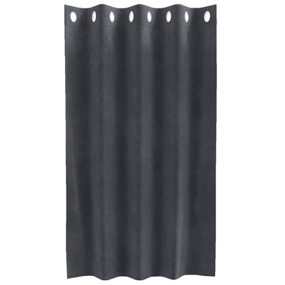 Vorhänge mit Vorhängen 2 pcs Hellgrau 140 x 140 cm Samt