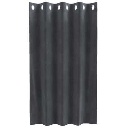 Verdunkelungsvorhänge 2 pcs Hellgrau 140 x 140 cm Samt