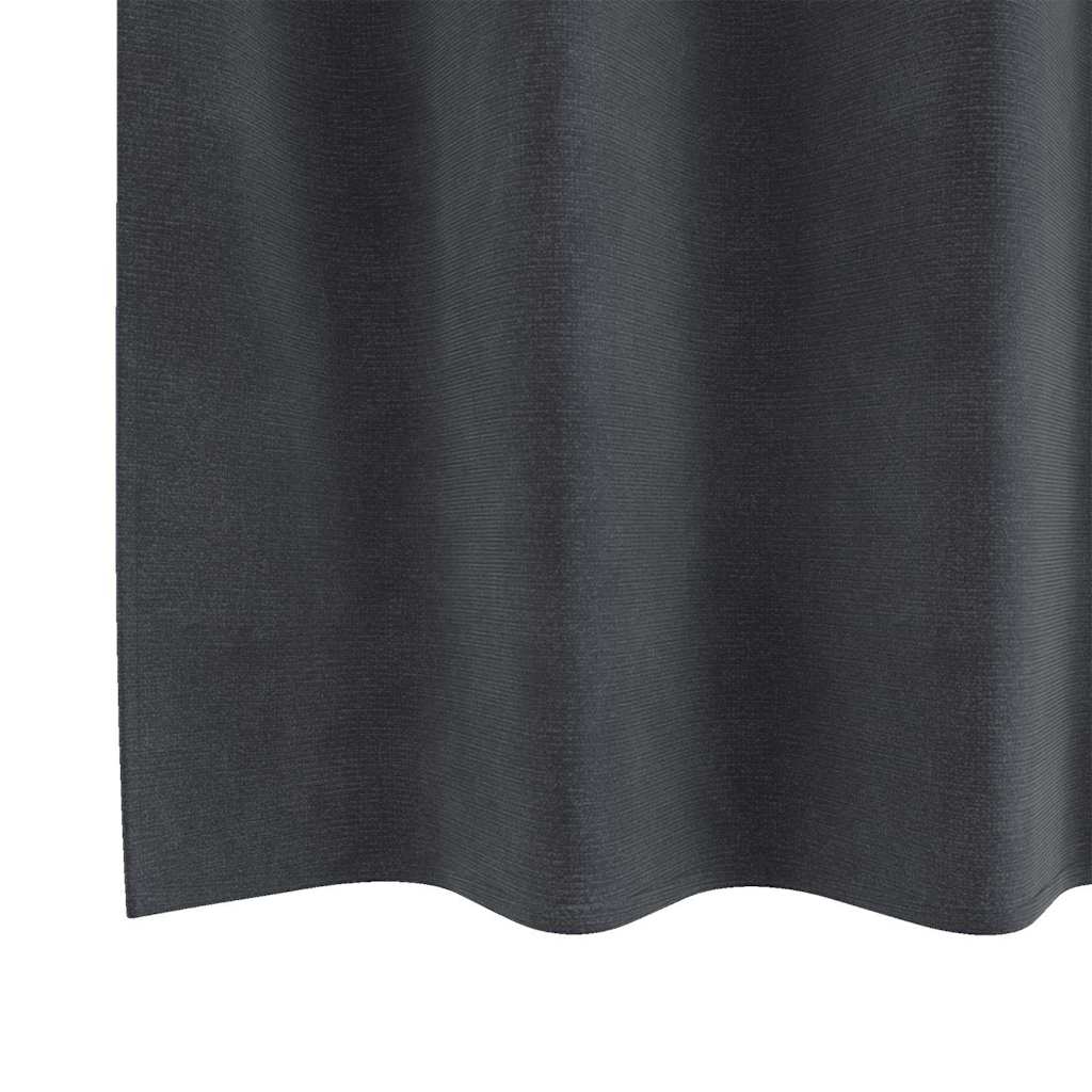 Vorhänge mit Vorhängen 2 pcs Hellgrau 140 x 175 cm Samt