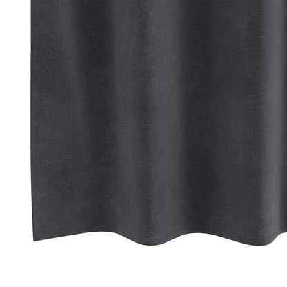 Vorhänge mit Vorhängen 2 pcs Hellgrau 140 x 175 cm Samt