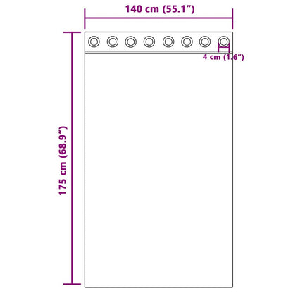 Vorhänge mit Vorhängen 2 pcs Hellgrau 140 x 175 cm Samt
