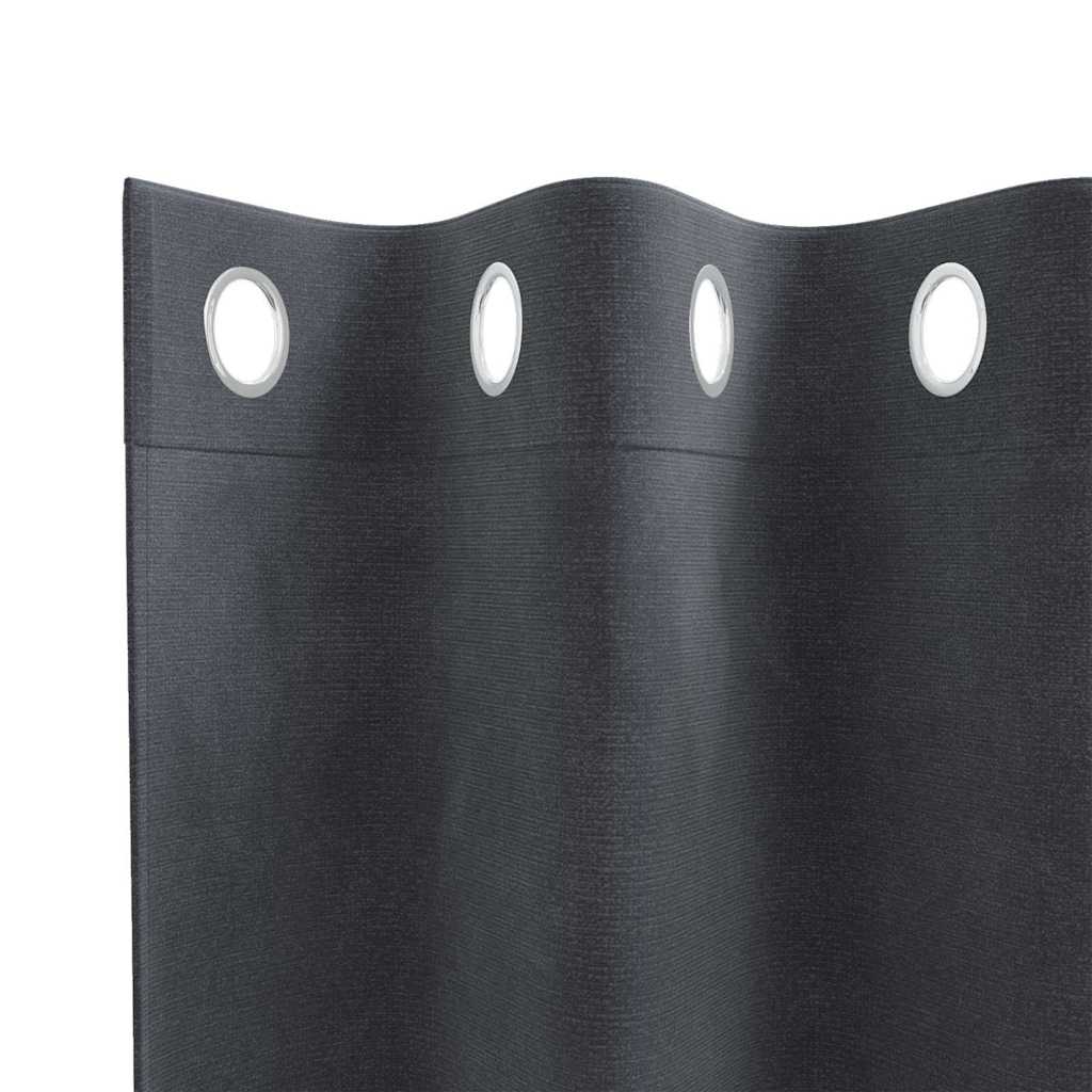 Vorhänge mit Vorhängen 2 pcs Hellgrau 140 x 225 cm Samt